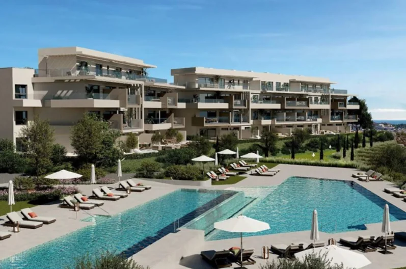 Communal swimming pool at Altos del Chaparral